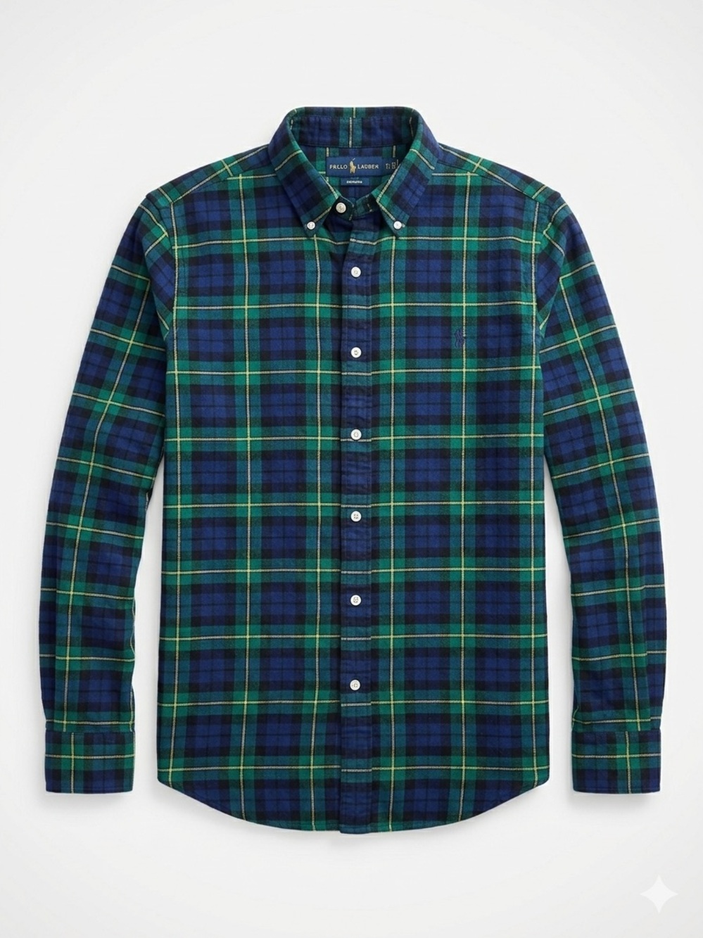 Ralph Lauren Green and Blue Plaid Button-Down Shirt